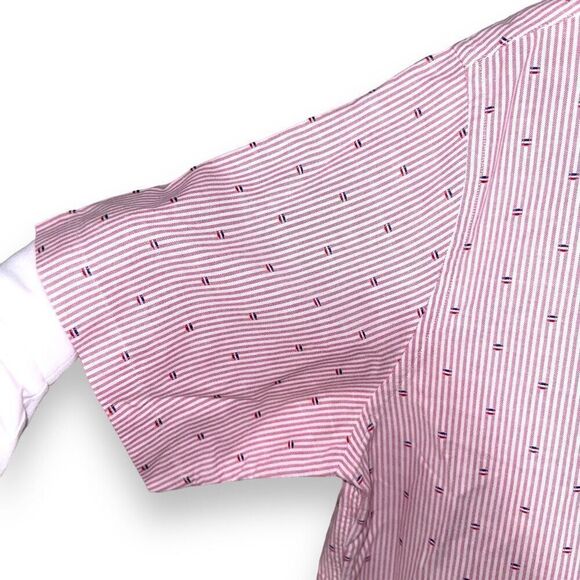 Brooks Brothers Red & White Striped Regent S/S Oxford Shirt L - Picture 4 of 8